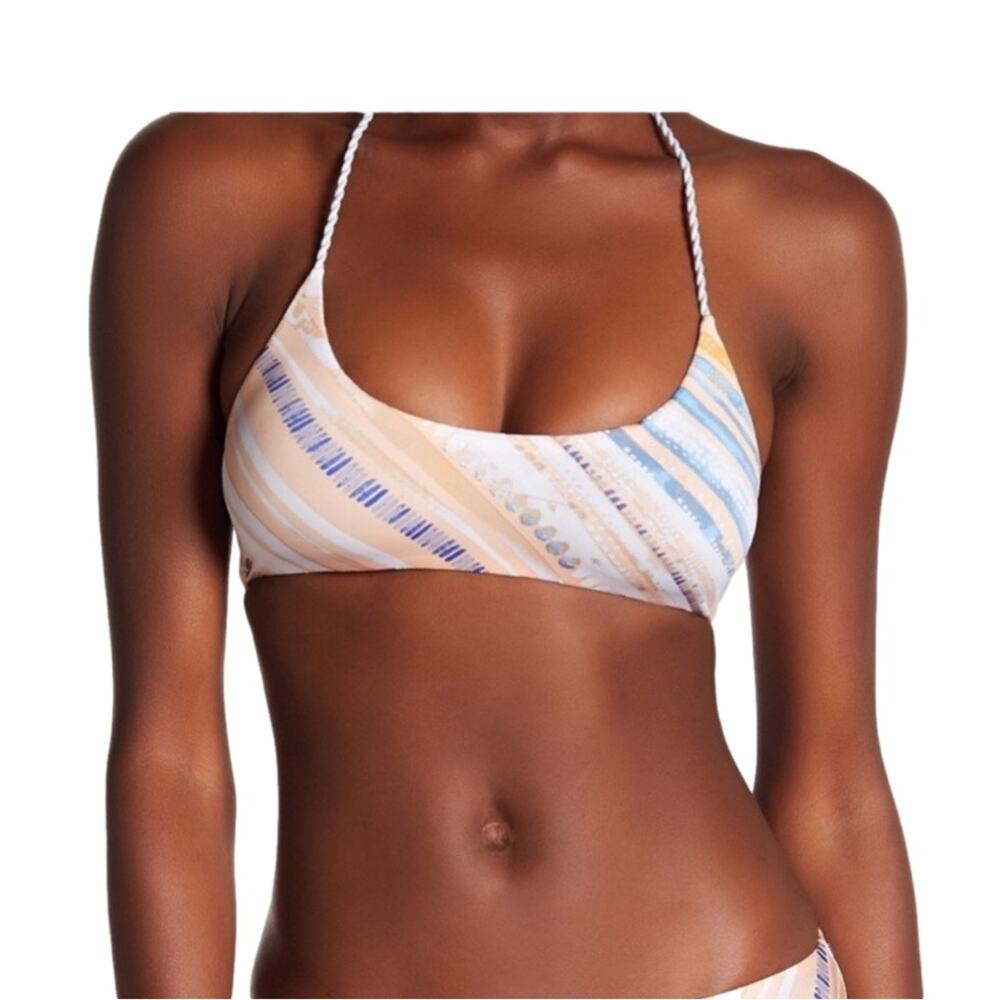 Dolce Vita Bikini Swimsuit Top Cloud Pastel Reversible Halter Bikini Top Size XS